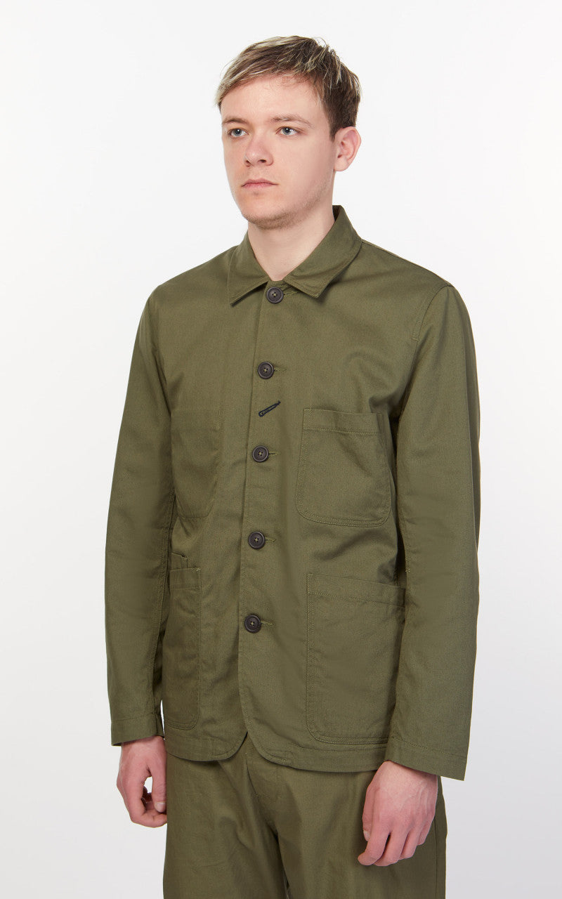 Universal Works Bakers Jacket Twill Light Olive