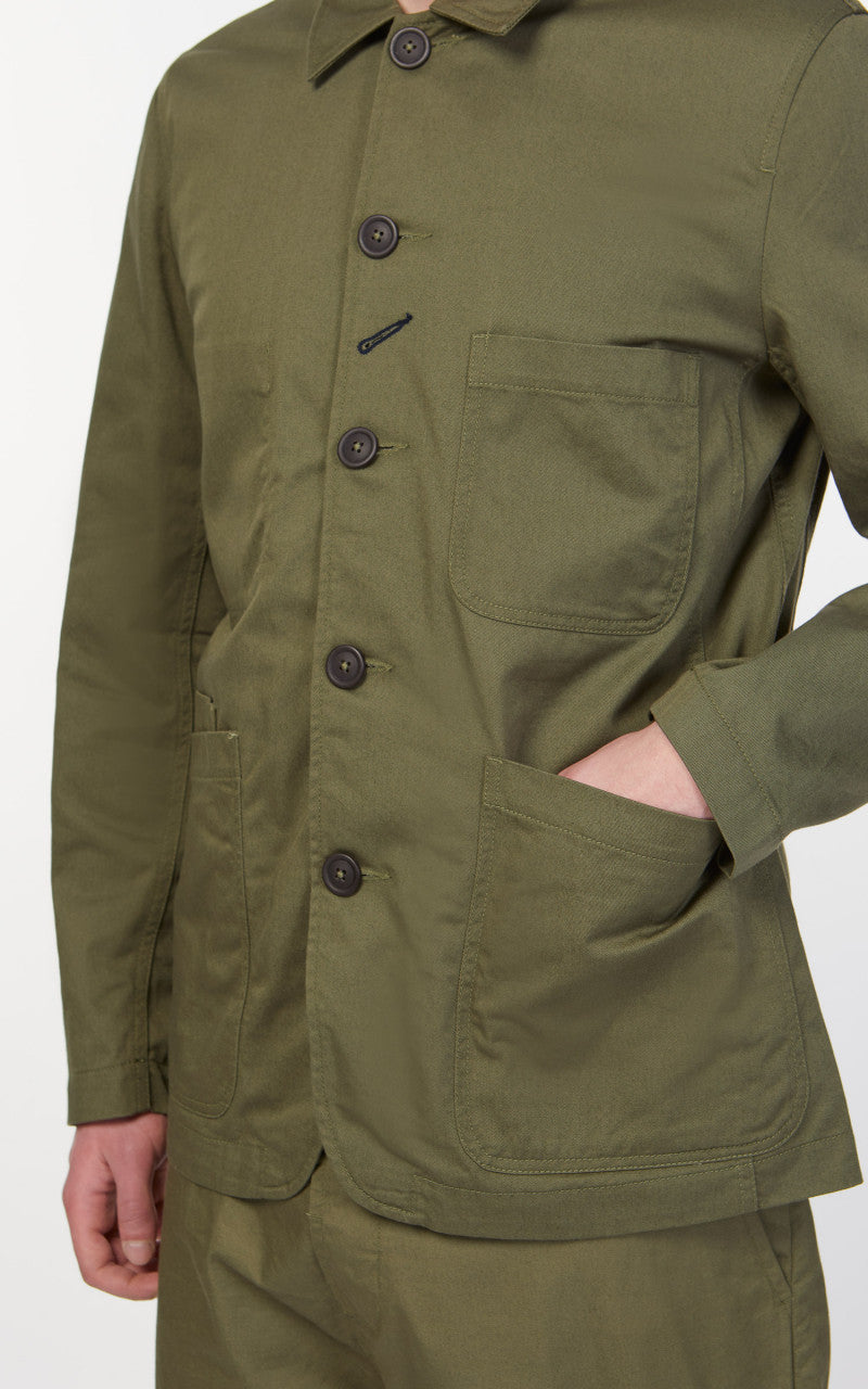 Universal Works Bakers Jacket Twill Light Olive