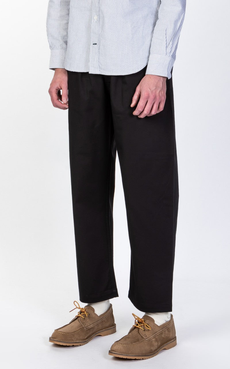 Universal Works Double Pleat Pant Twill Black