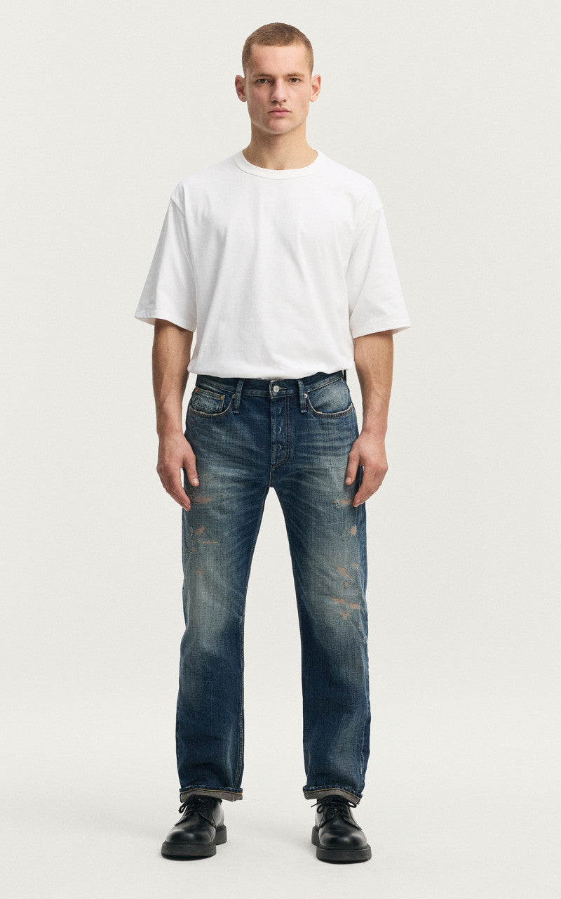 Denham Dagger Zephyr Blue Selvedge Mid Blue