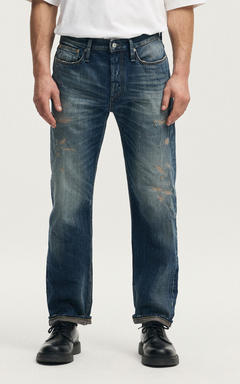 Denham Dagger Zephyr Blue Selvedge Mid Blue