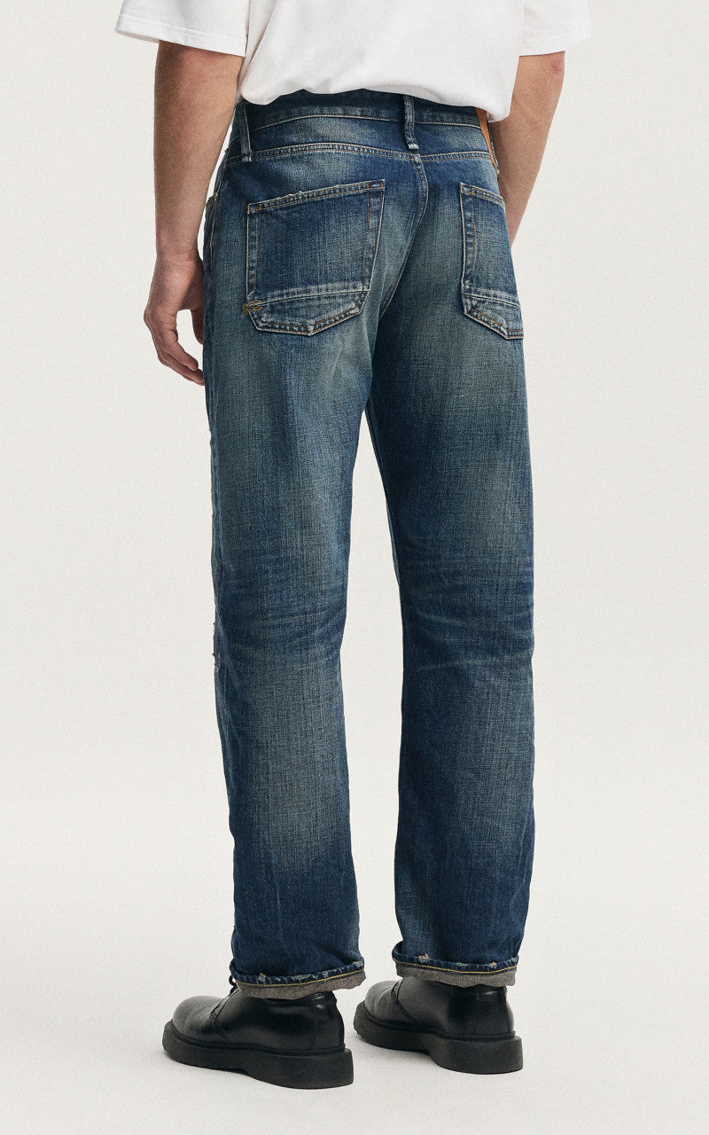 Denham Dagger Zephyr Blue Selvedge Mid Blue