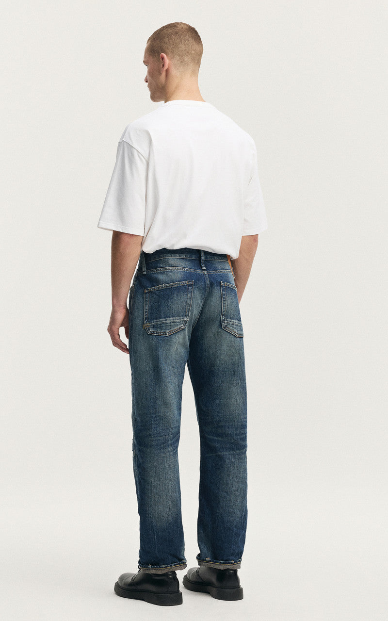 Denham Dagger Zephyr Blue Selvedge Mid Blue