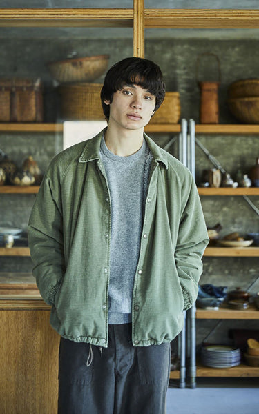 OrSlow Reverse Sateen Fleece Lined Coach Jacket Vintage Washed Dark Ol OrSlow Reverse Sateen Fleece Lined Coach Jacket Vintage Washed Dark Ol