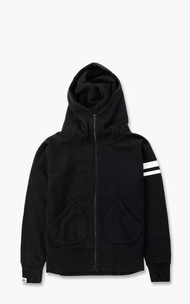 Momo♡ Momotaro Jeans 07-044 Heavyweight Hoodie Black GTB