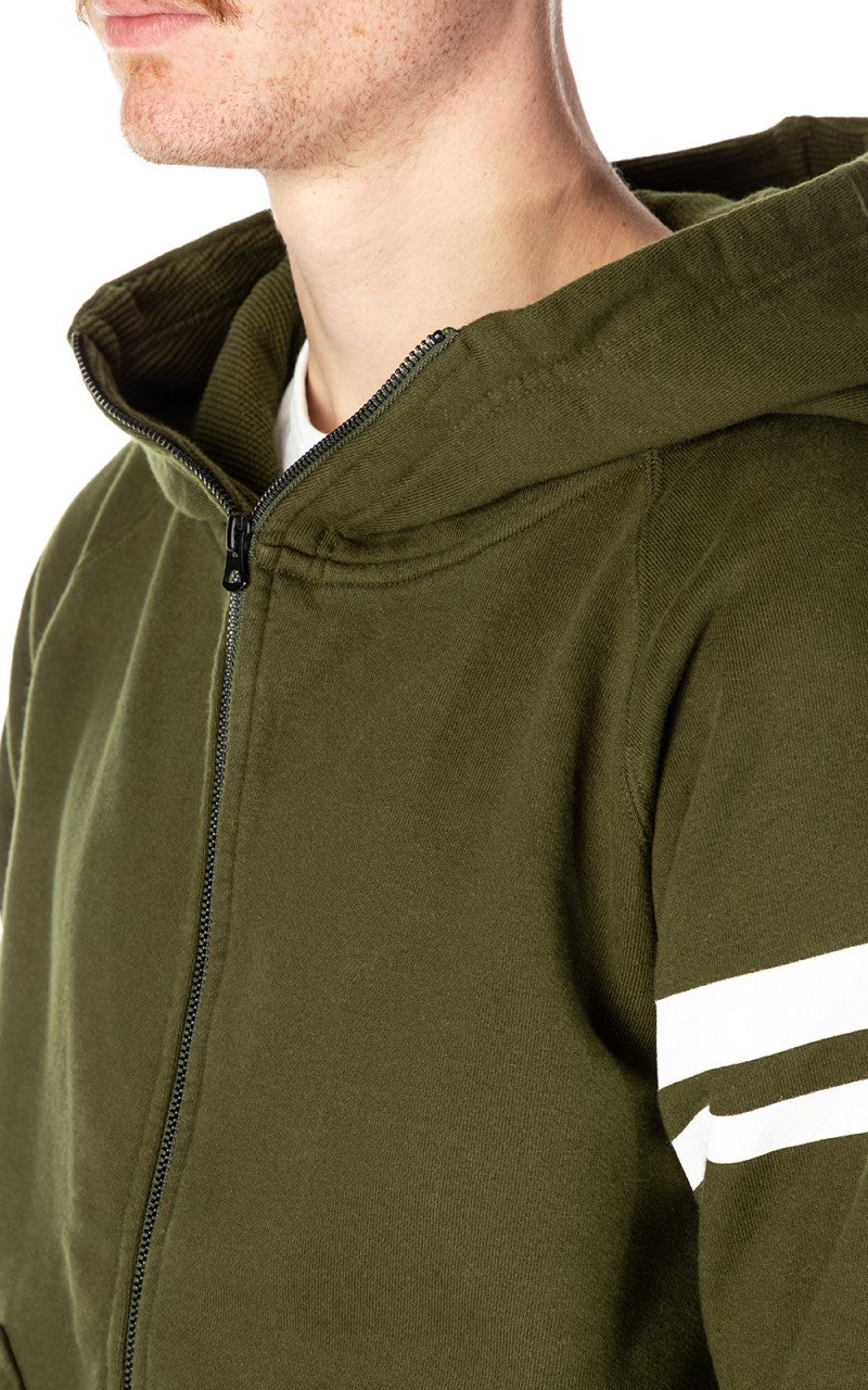 Momotaro Jeans 07-044 Heavyweight Hoodie Olive Drab GTB