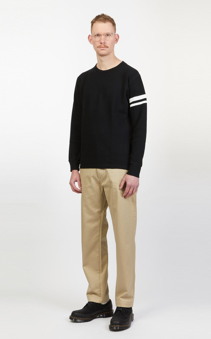 Momotaro Jeans 07-079 Thermal T-Shirt Longsleeve Black