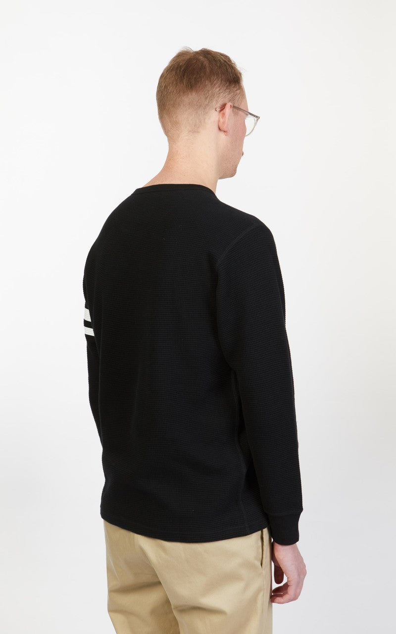 Momotaro Jeans 07-079 Thermal T-Shirt Longsleeve Black
