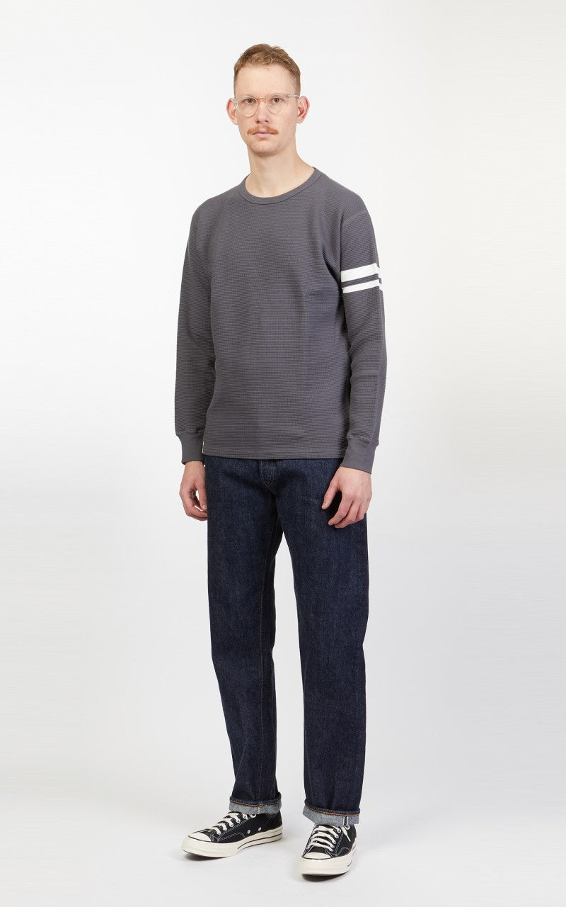 Momotaro Jeans 07-079 Thermal T-Shirt Longsleeve Grey