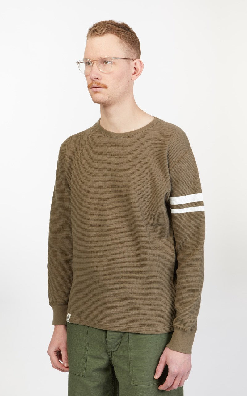 Momotaro Jeans 07-079 Thermal T-Shirt Longsleeve Olive Drab