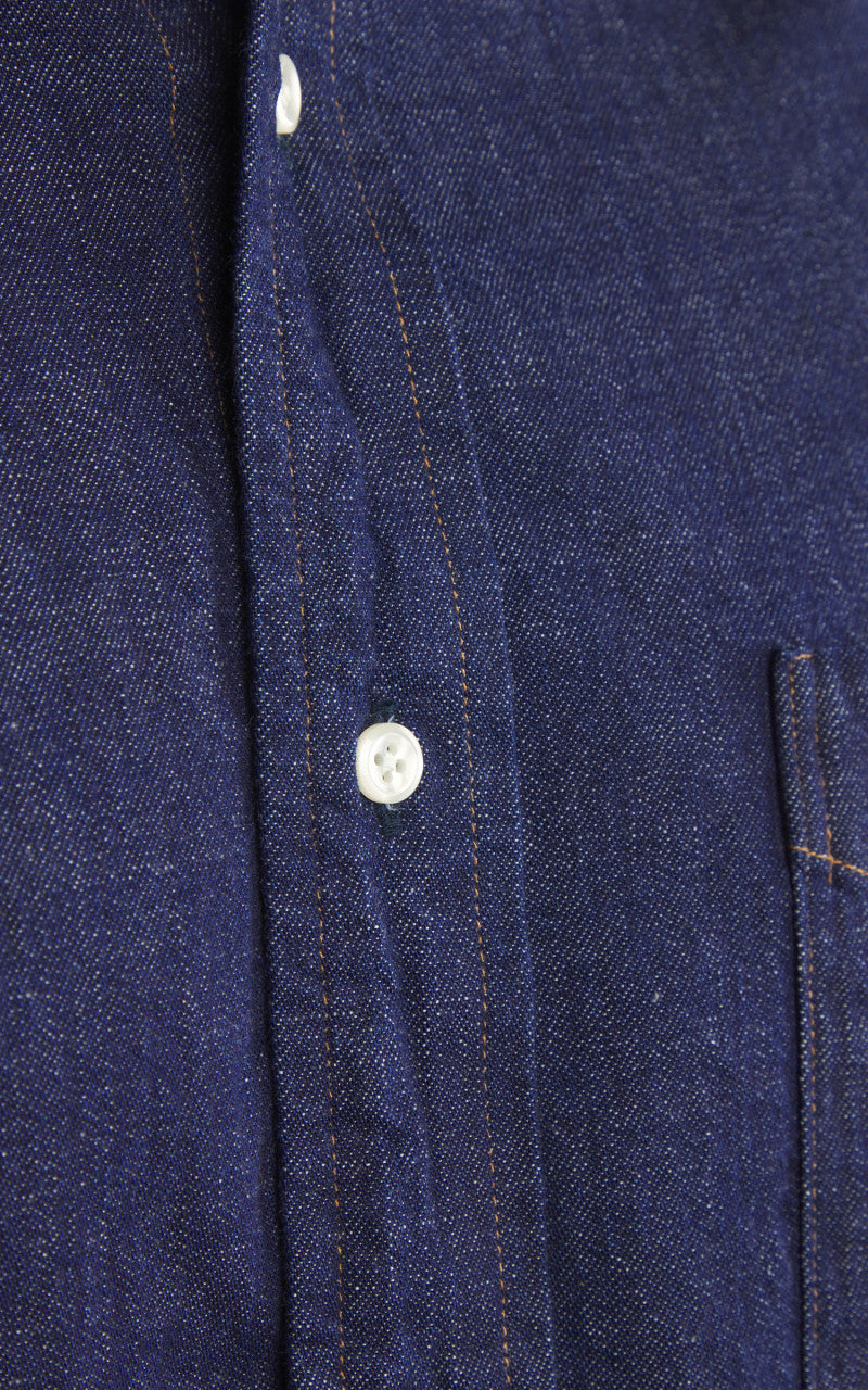 OrSlow Standard Button Down Denim Shirt One Wash Indigo