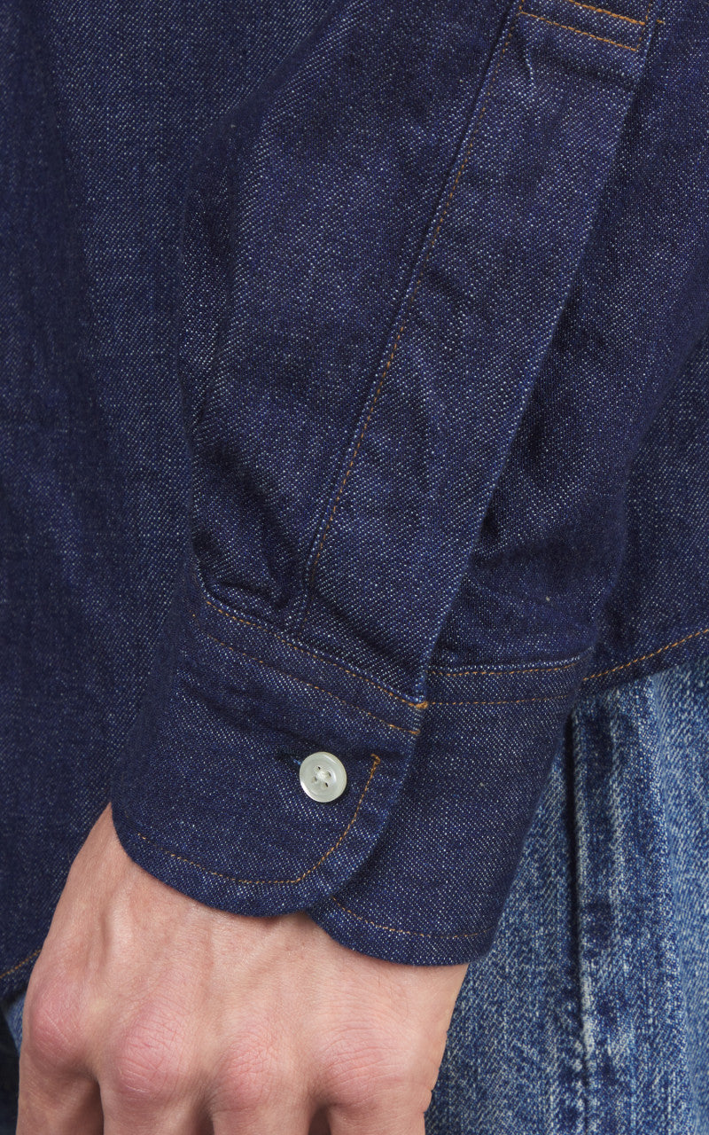 OrSlow Standard Button Down Denim Shirt One Wash Indigo