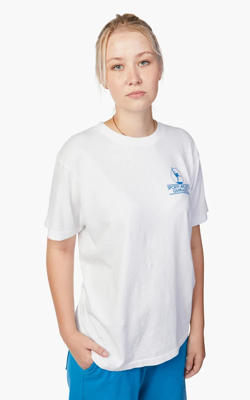 Sporty & Rich Gymnastics T-Shirt White/Blue