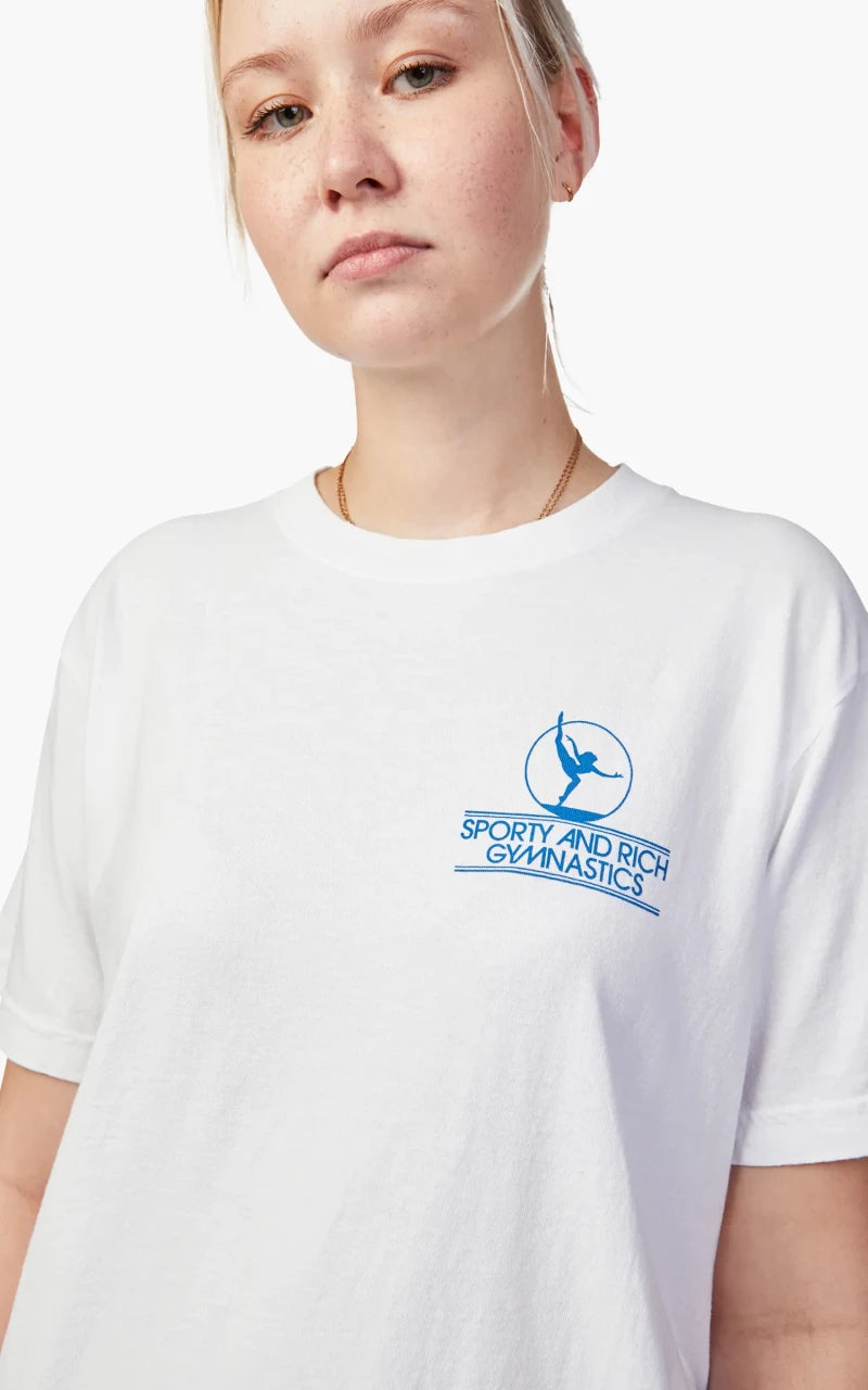 Sporty & Rich Gymnastics T-Shirt White/Blue