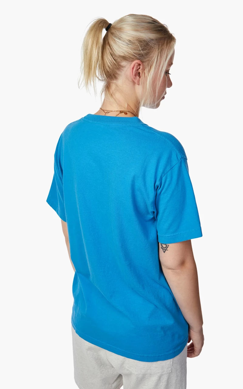 Sporty & Rich Apple T-Shirt Ocean/White