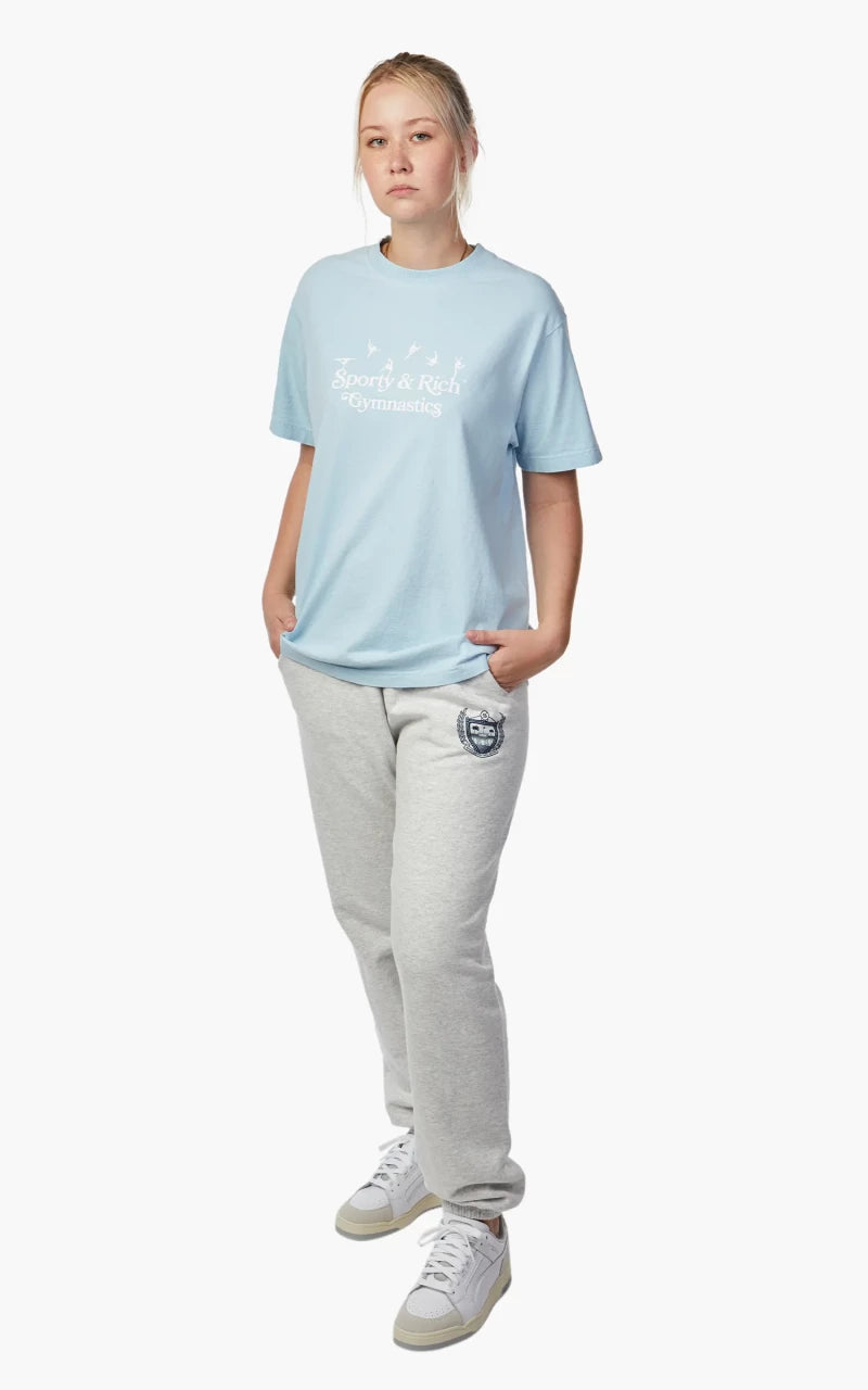 Sporty & Rich SR Gymnastics T-Shirt Baby Blue
