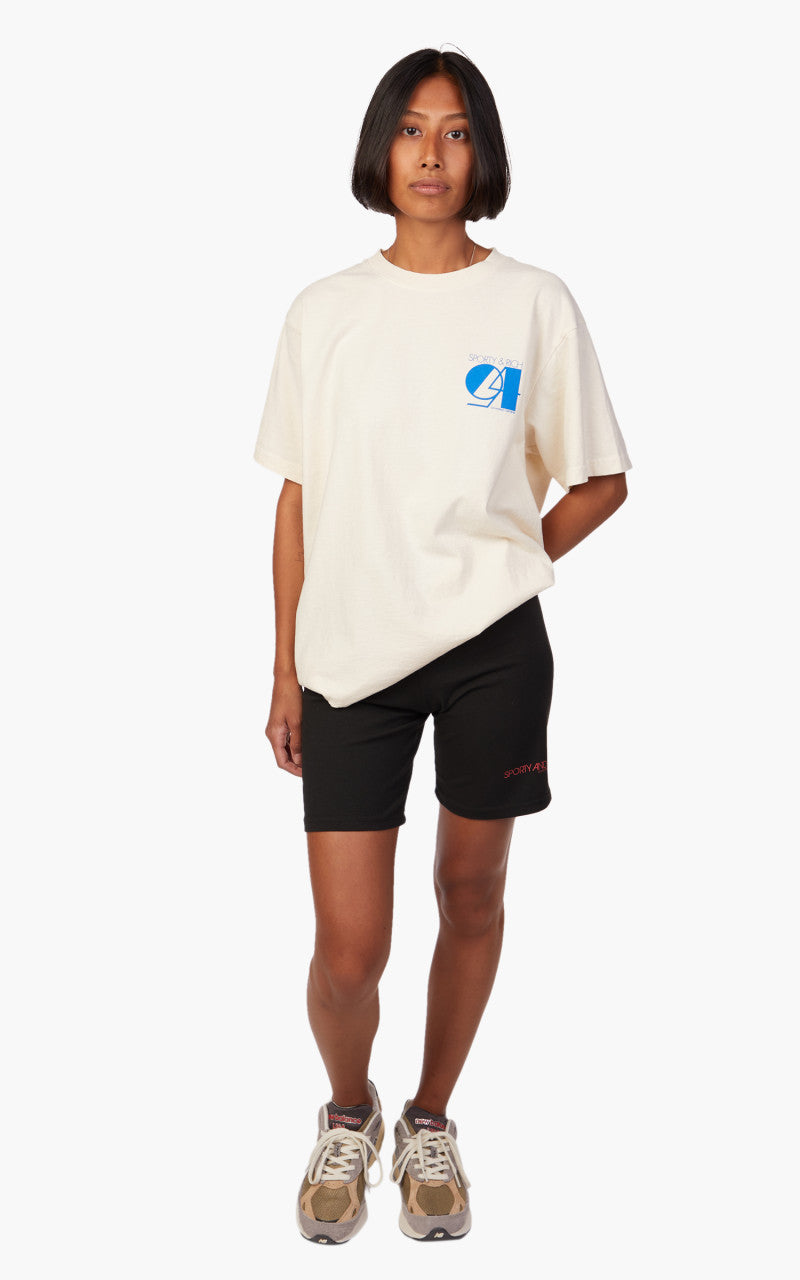 Sporty & Rich Studio T-Shirt Cream/Blue