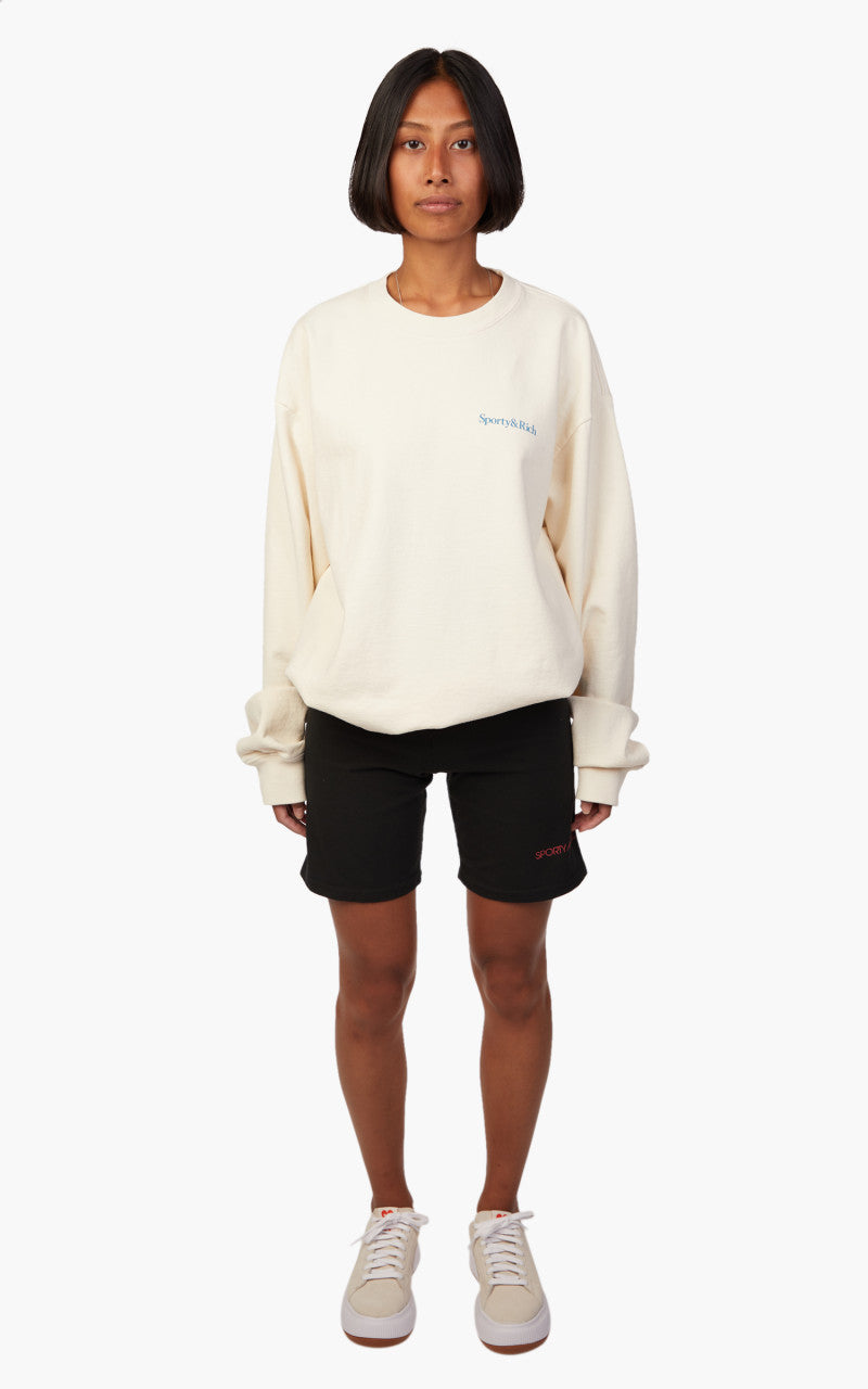 Sporty & Rich New Health Crewneck Cream/Blue