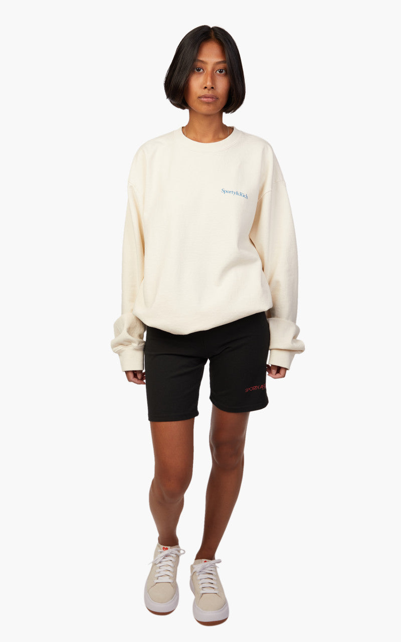 Sporty & Rich New Health Crewneck Cream/Blue