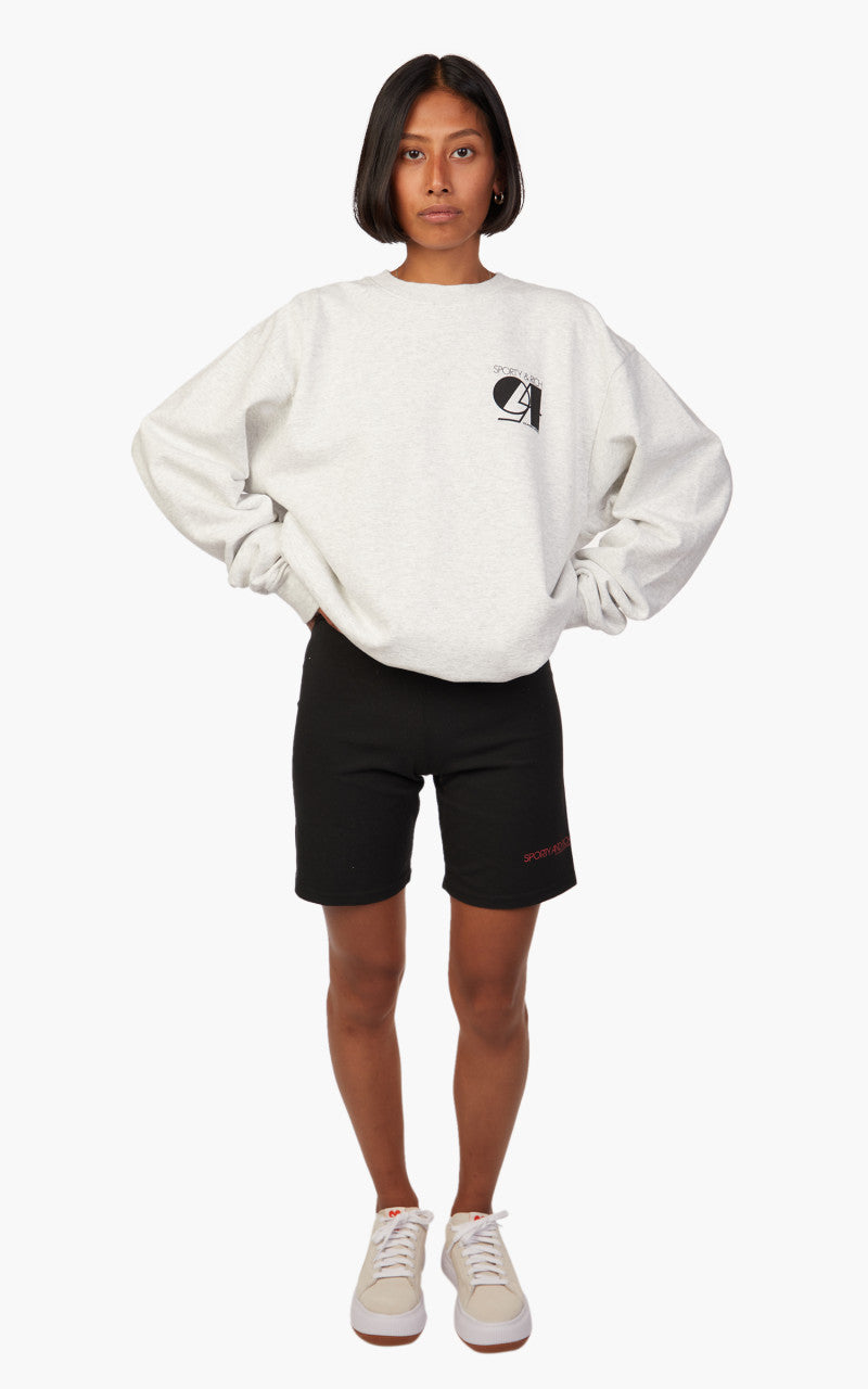 Sporty & Rich Studio Crewneck Heather Grey/Black