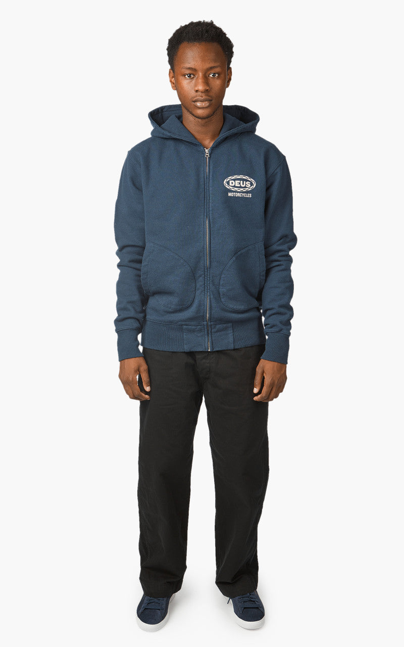 Deus Ex Machina Sirens Zip Thru Hood Navy