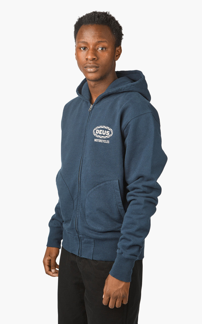 Deus Ex Machina Sirens Zip Thru Hood Navy