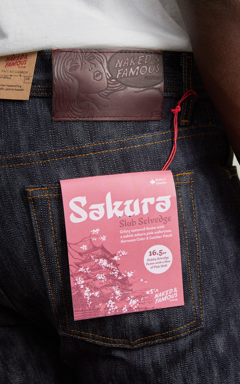 Naked & Famous Denim Weird Guy Sakura Slub Selvedge Indigo 16.5oz
