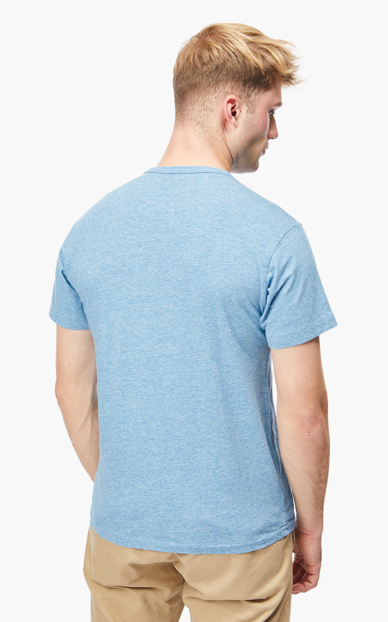 RRL Logo Tee Heather Blue