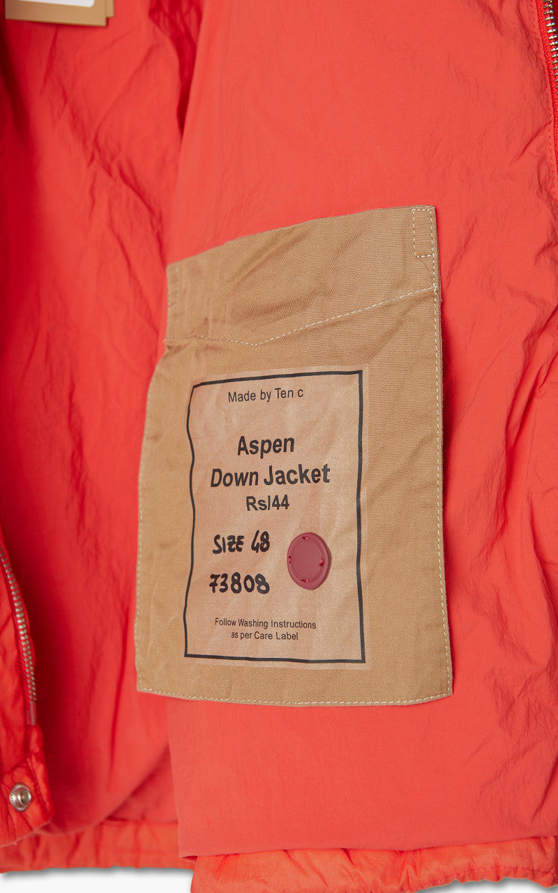 Ten C Aspen Down Jacket Lobster Orange