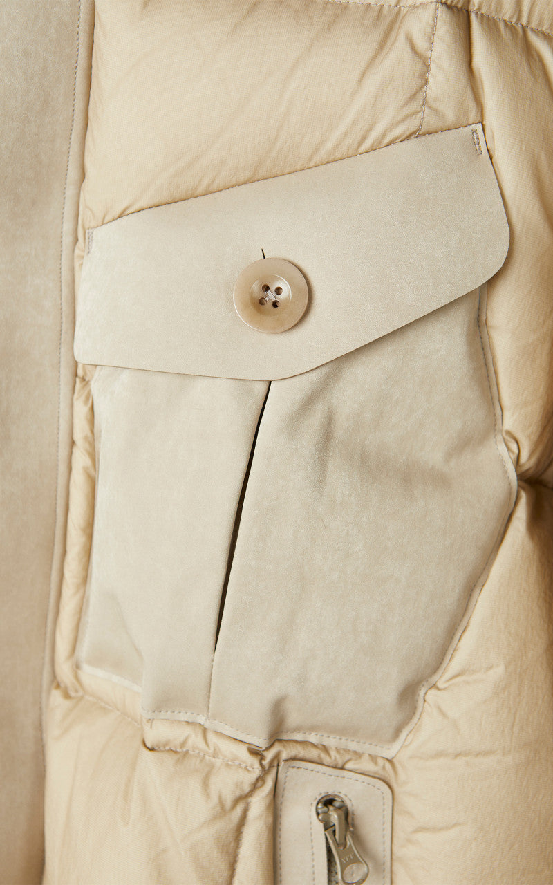 Ten C Sniper Combo Down Jacket Pale Taupe