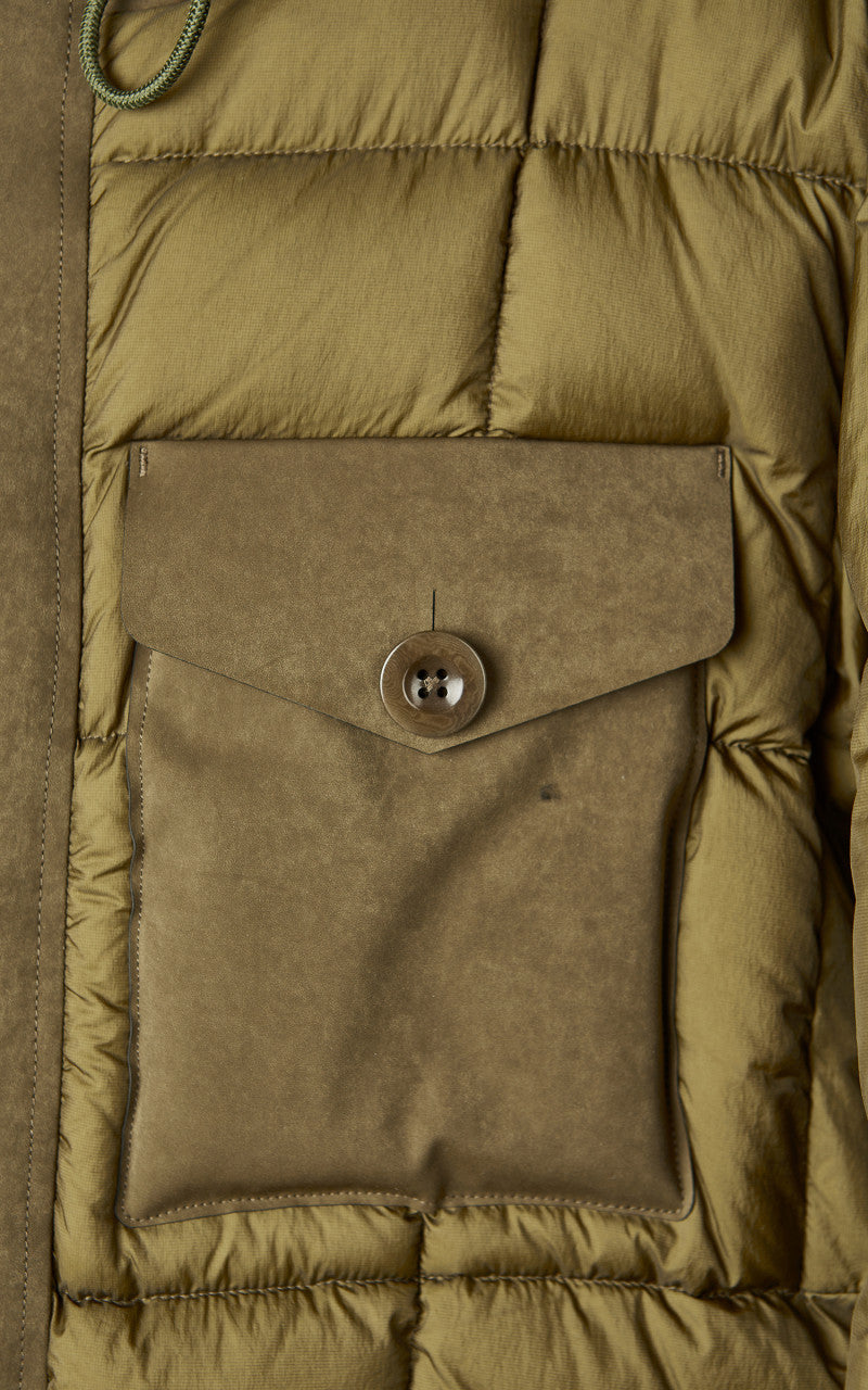 Ten C Cargo Combo Down Jacket Olive
