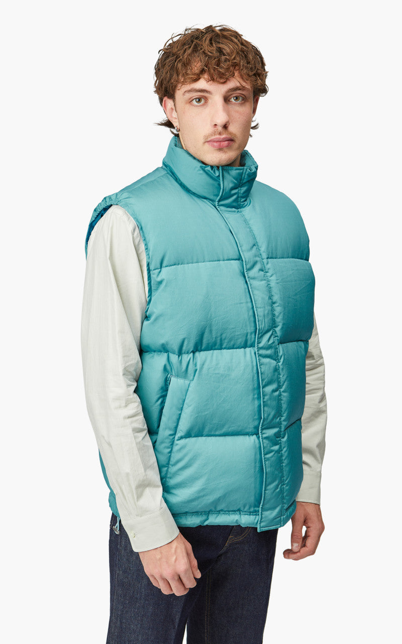 Auralee Suvin High Count Cloth Down Vest Cerulean Blue