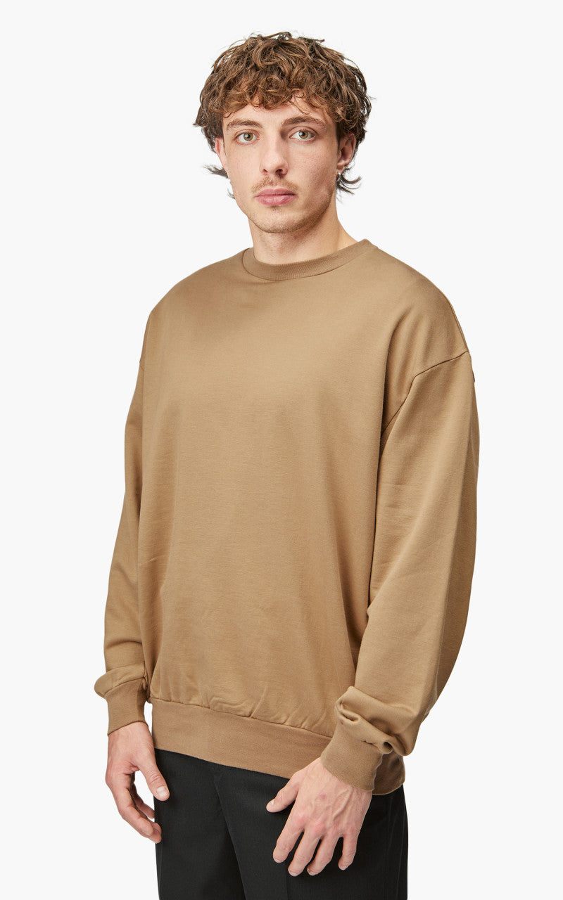Auralee Elastic High Gauge Sweat P/O Light Brown