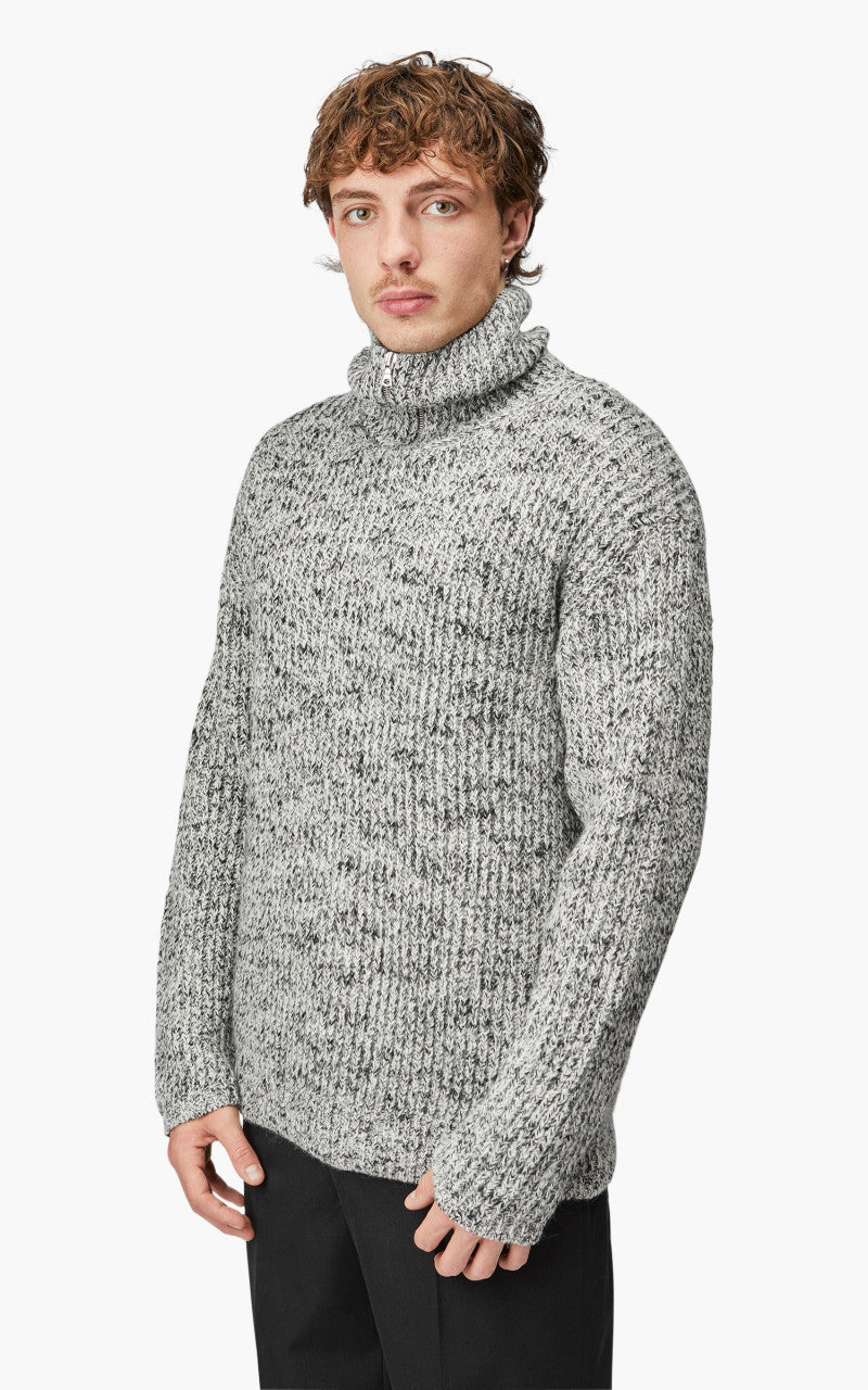 トップス AURALEE WOOL BABY ALPACA MIX RIB KINT AURALEE WOOL BABY ALPACA MIX RIB KINT ZIP TURTLE – Chum!