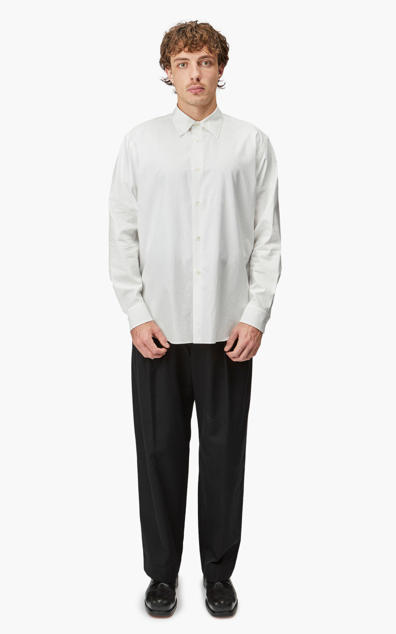 Auralee Washed Finx Twill Shirt White