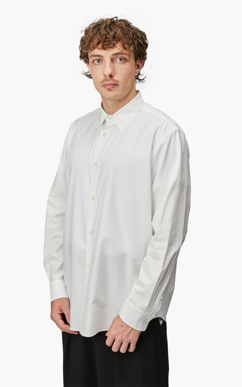 Auralee Washed Finx Twill Shirt White