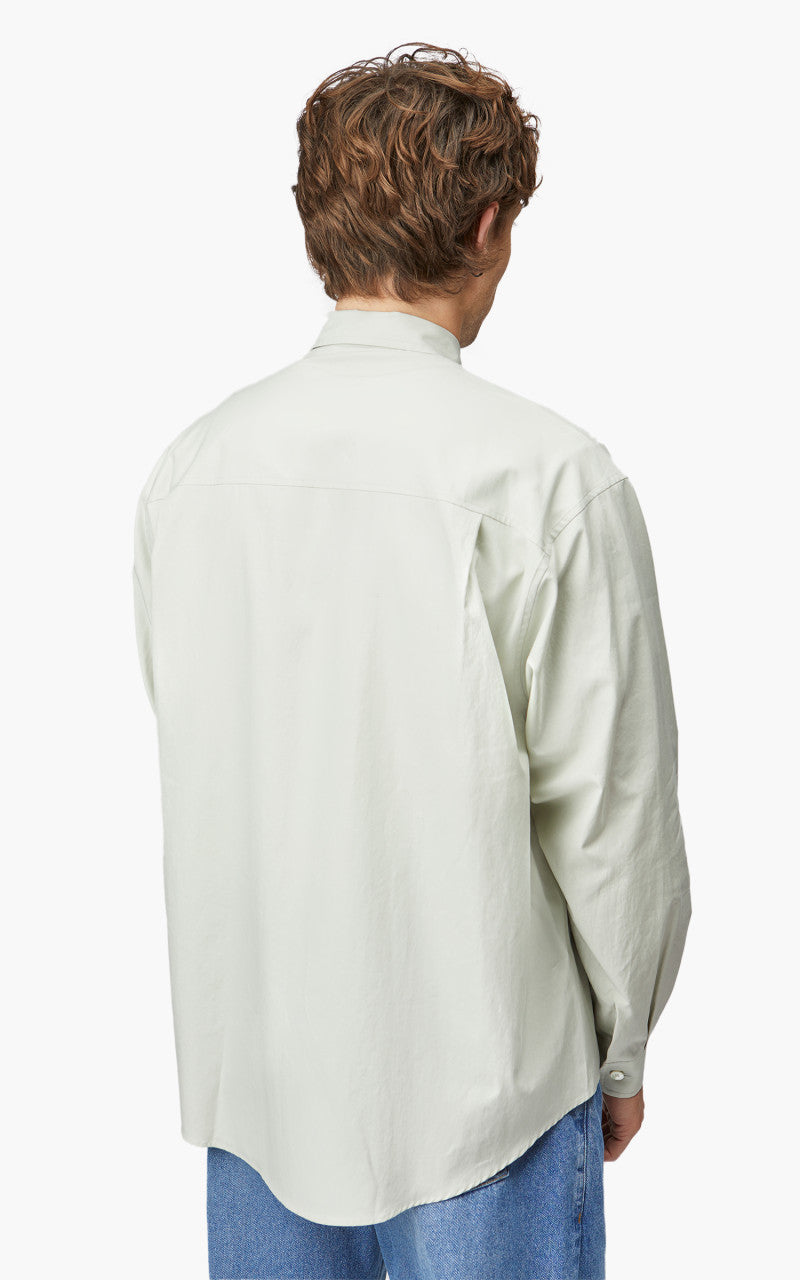 Auralee Washed Finx Twill Big Shirt Dusty Pale Blue