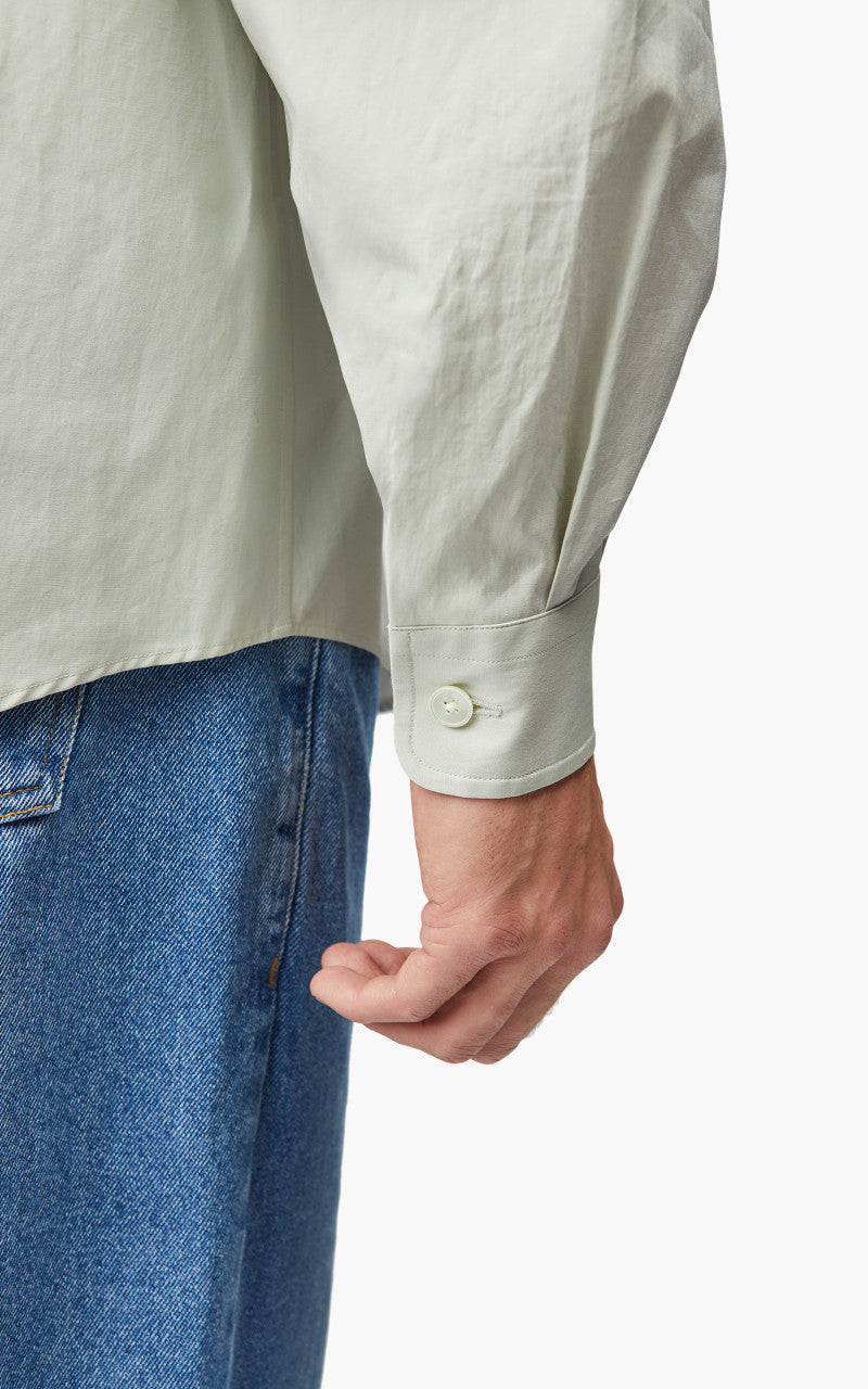 Auralee Washed Finx Twill Big Shirt Dusty Pale Blue