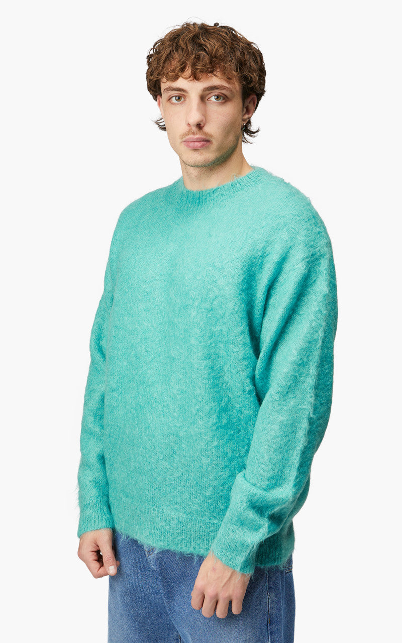 Auralee Brushed Super Kid Mohair Knit P/O Blue