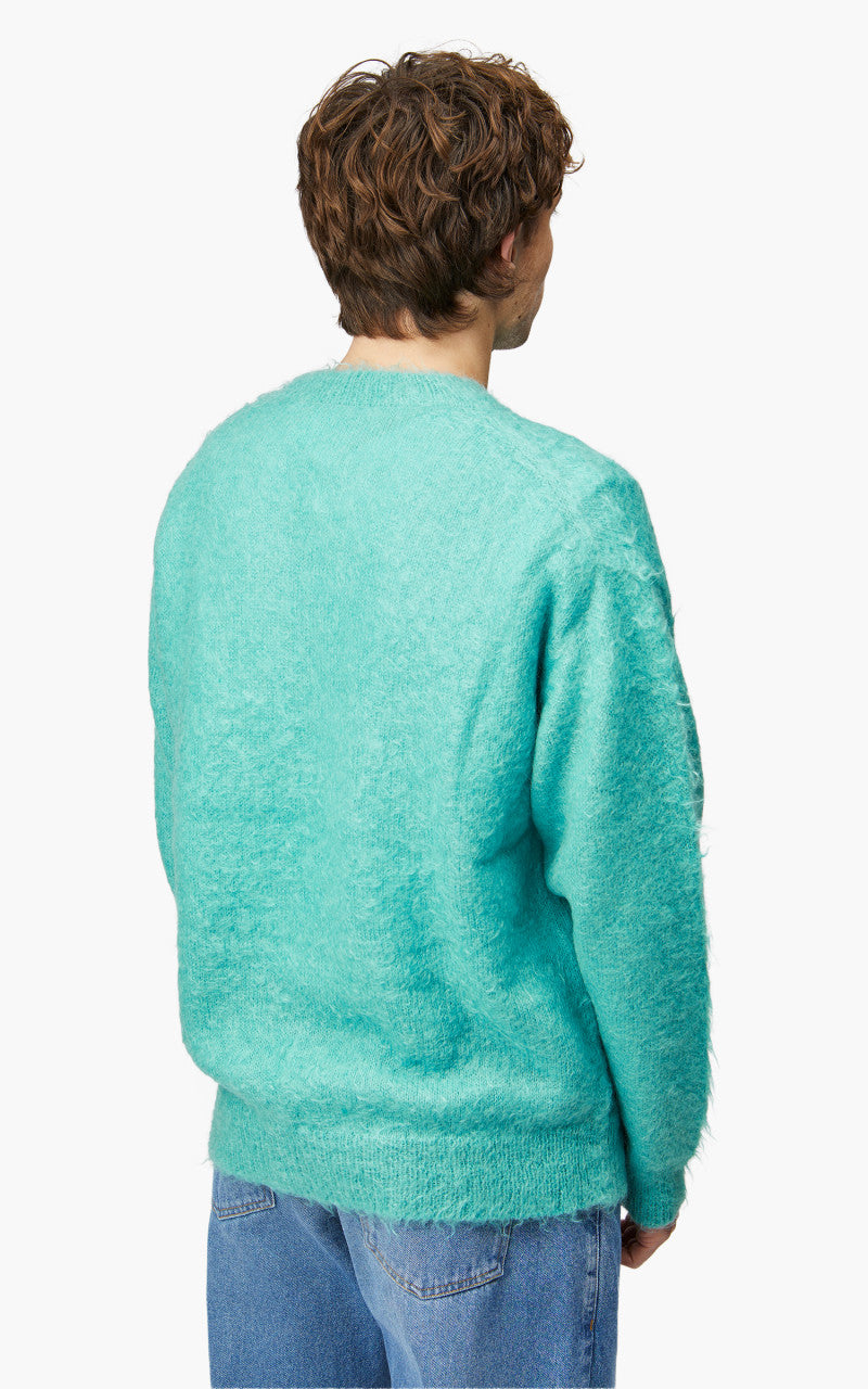 Auralee Brushed Super Kid Mohair Knit P/O Blue
