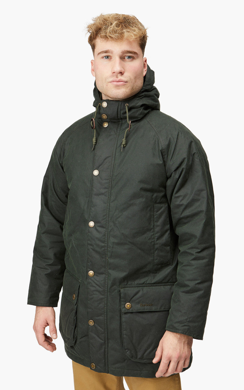 Barbour Hooded Beaufort Wax Jacket Sage