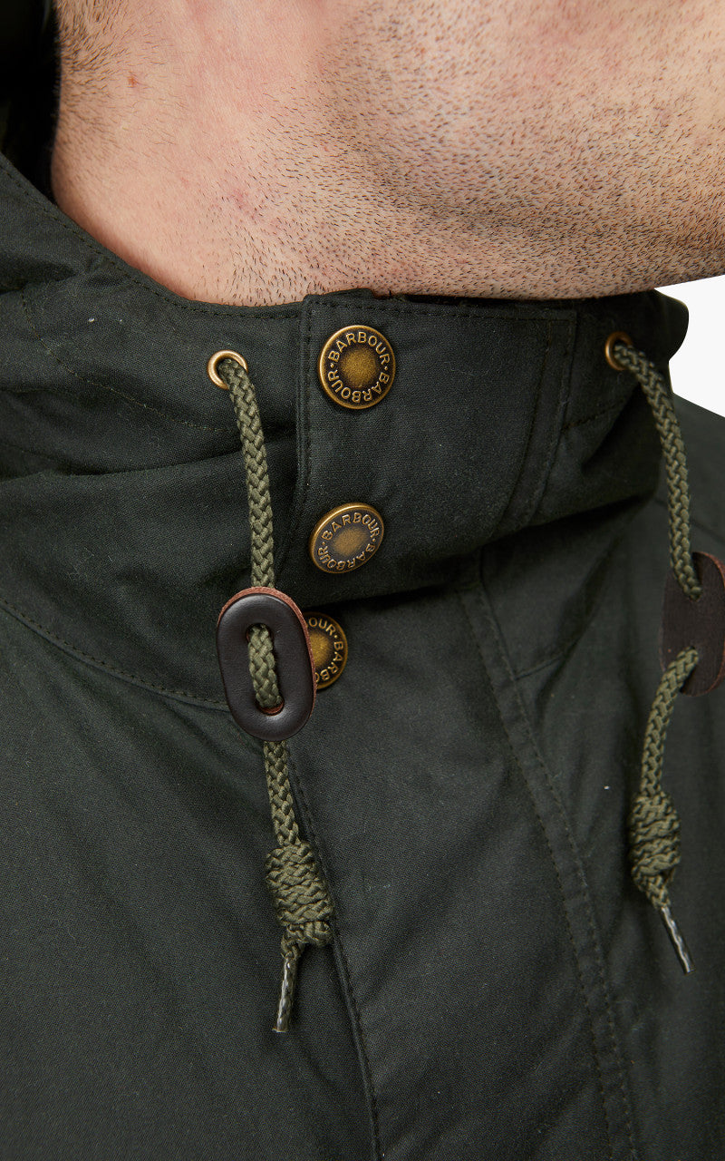 Barbour Hooded Beaufort Wax Jacket Sage