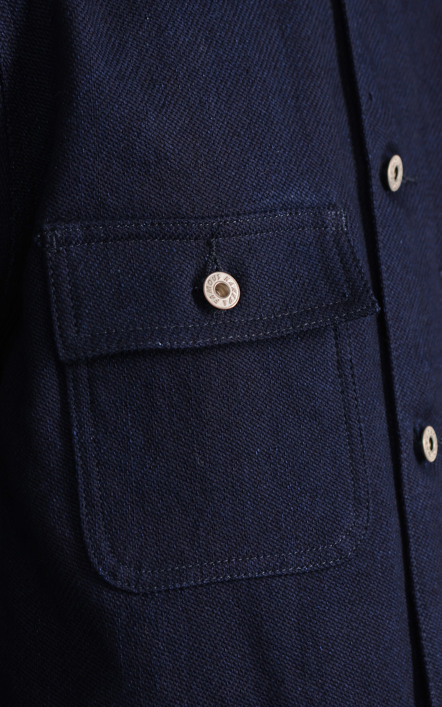 Naked & Famous Denim Chore Coat Maekake Dobby Indigo