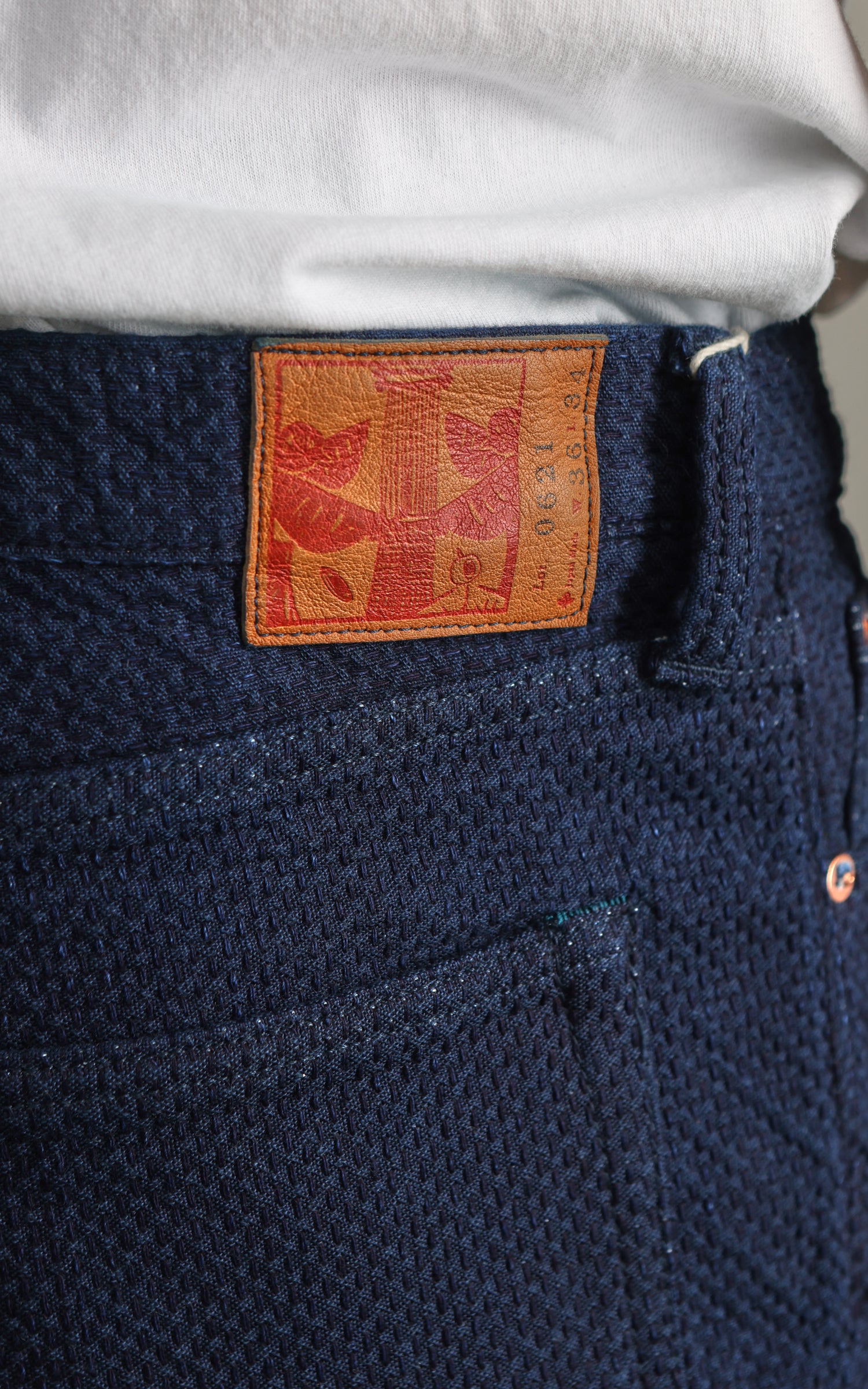 Omoto Denim 0621 Relax Fit Ori-Zashi Sashiko Pant Indigo