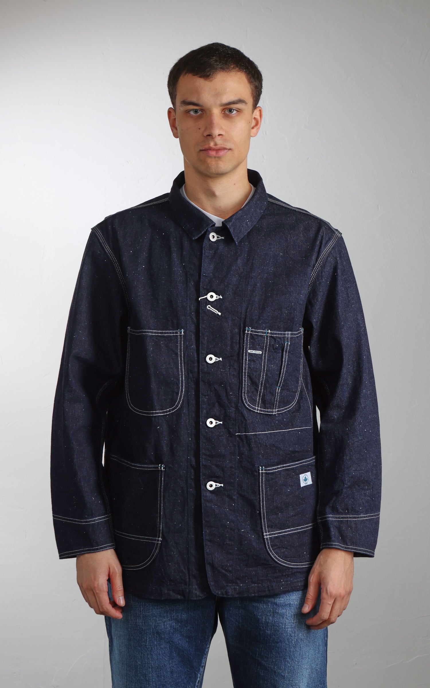 Omoto Denim 3618 30's Coverall Jacket Nep Denim Indigo 11.5oz