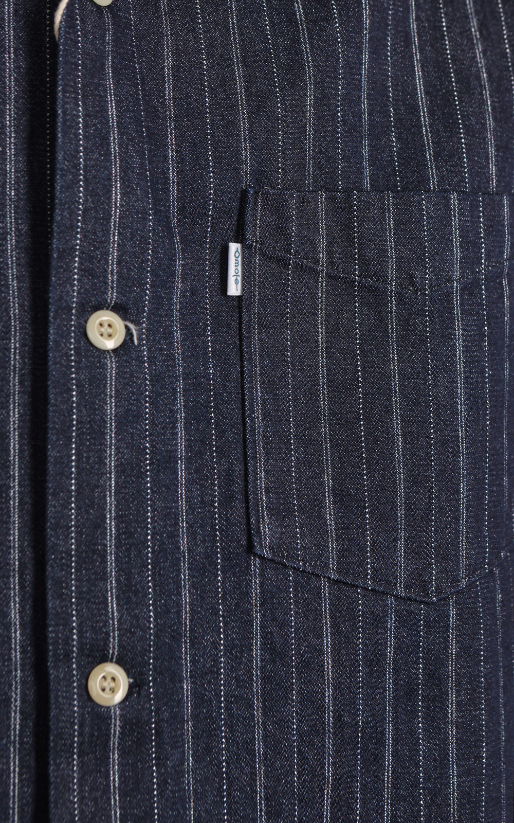Omoto Denim 5122 Dobby Stripe Shirt Denim Indigo 8oz