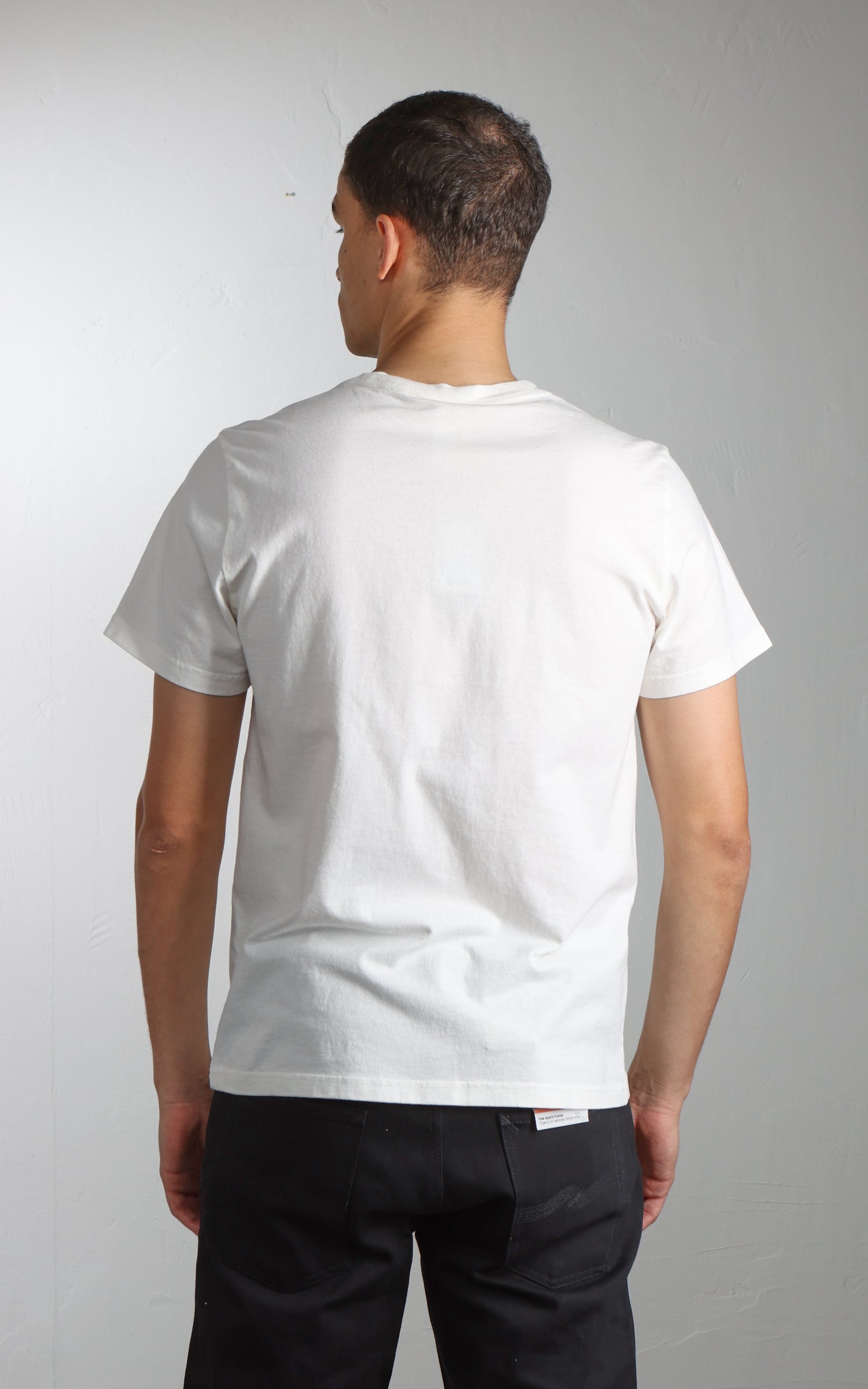 Nudie Jeans Roy Muted Tracks T-Shirt Chalk White