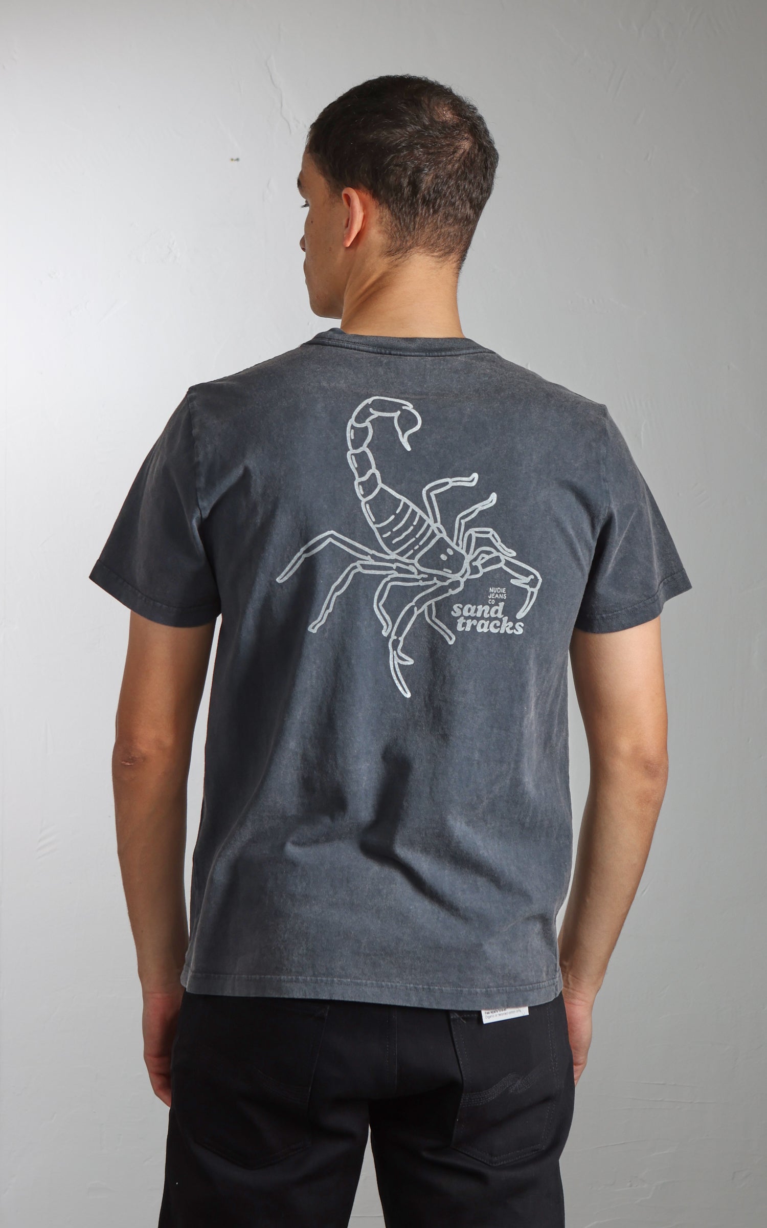 Nudie Jeans Roy Sand Tracks T-Shirt Antracite