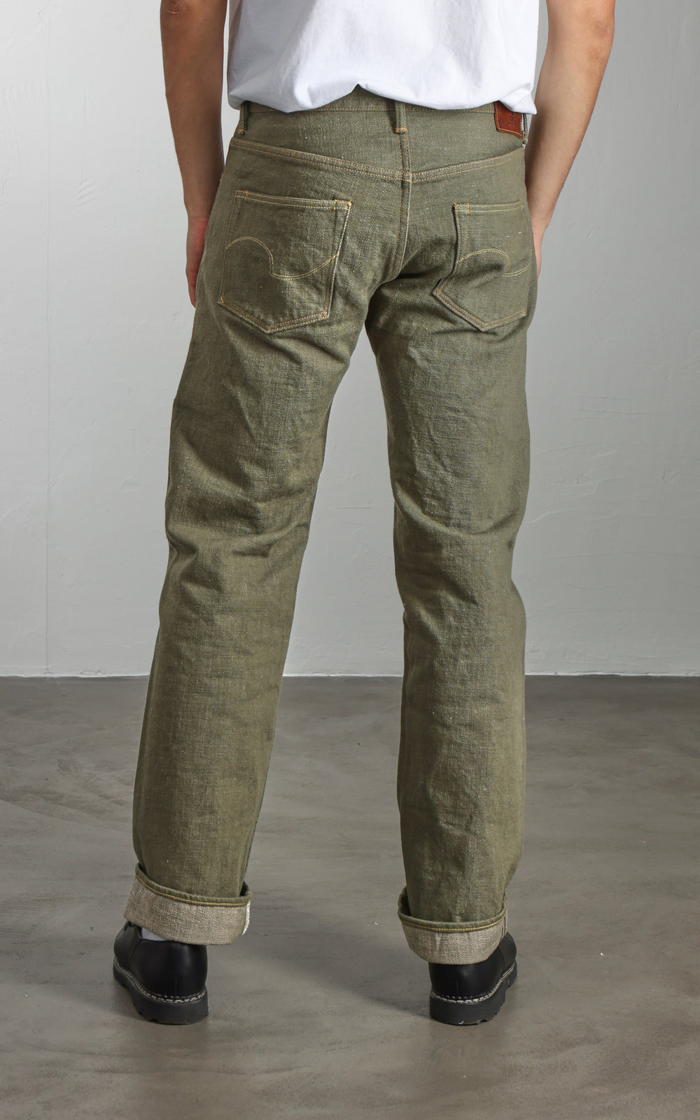 ONI Denim 266-OLD18 Relax Straight Olive Denim 18oz