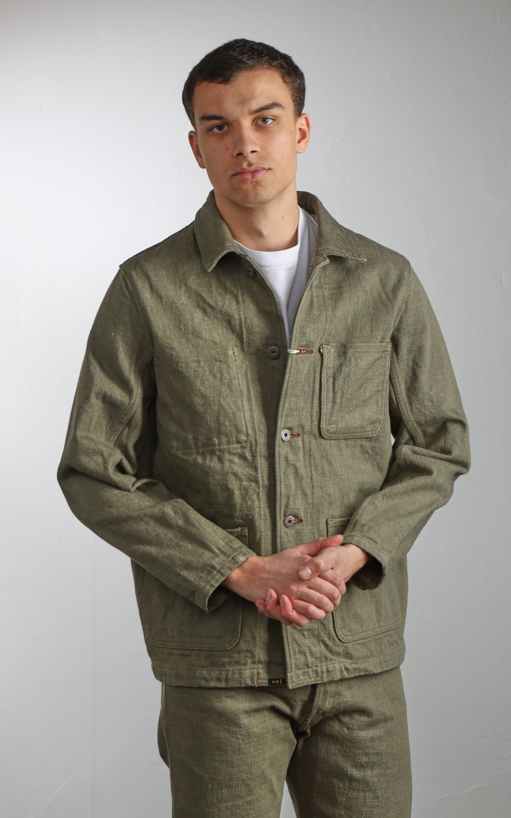 ONI Denim 03502-OLD18 Coveralls Olive Denim 18oz